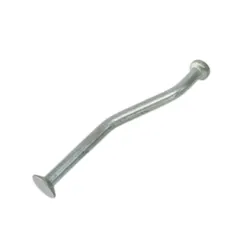 A single offset spherical head anchor made of galvanized steel, showing its bent shape and flat spherical head