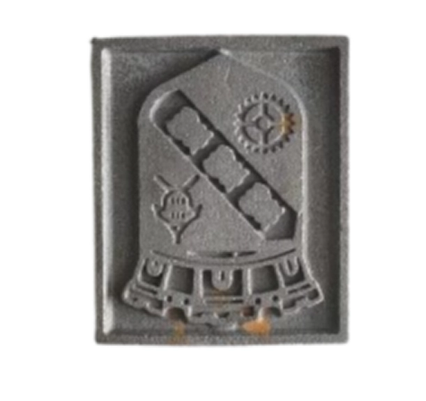 Cast iron Square plate with floral pattern